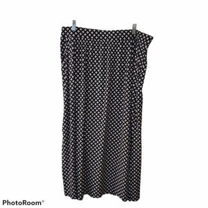 Terra & Sky Maxi Skirt w/ Pockets Black Pattern 1X